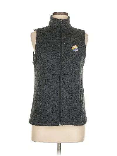 Pre-owned Lands' End Vest In Gray