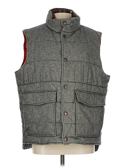 Pre-owned Lands' End Vest In Gray