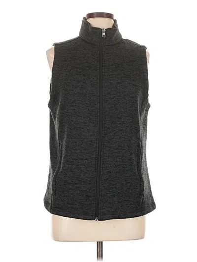 Pre-owned Lands' End Vest In Gray