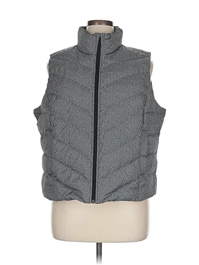Pre-owned Lands' End Vest In Gray