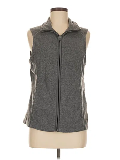 Pre-owned Lands' End Vest In Gray