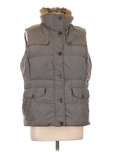 Pre-owned Lands' End Vest In Gray