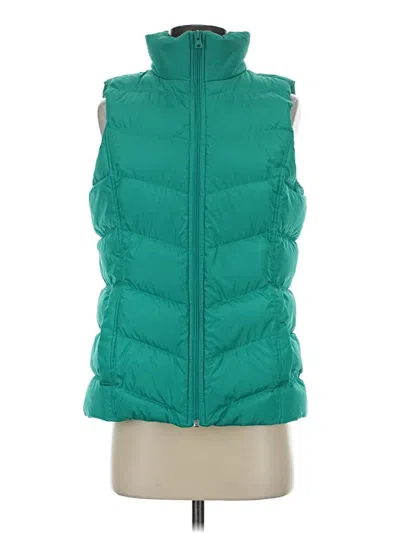 Pre-owned Lands' End Vest In Green