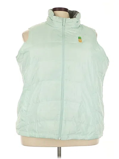 Pre-owned Lands' End Vest In Green