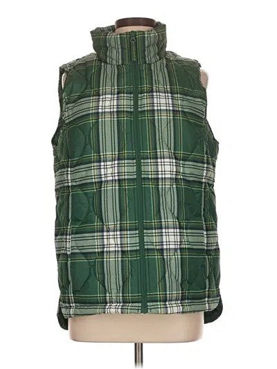 Pre-owned Lands' End Vest In Green