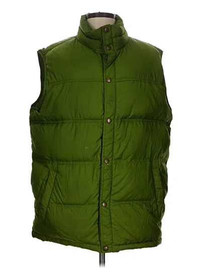 Pre-owned Lands' End Vest In Green