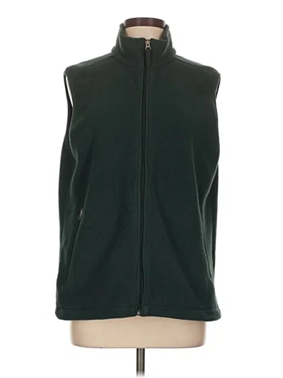 Pre-owned Lands' End Vest In Green
