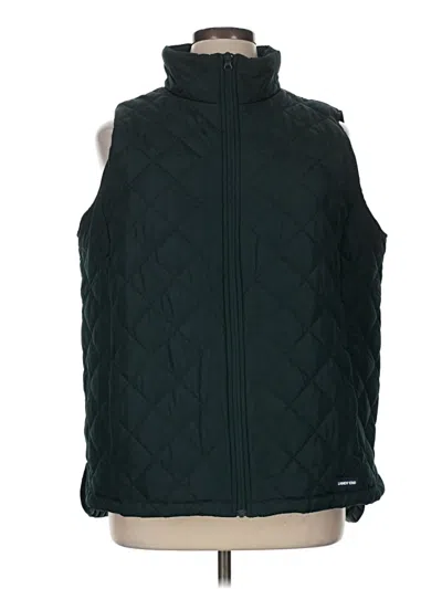 Pre-owned Lands' End Vest In Green