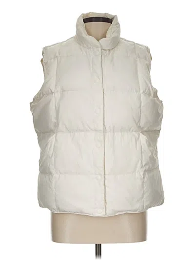 Pre-owned Lands' End Vest In Ivory