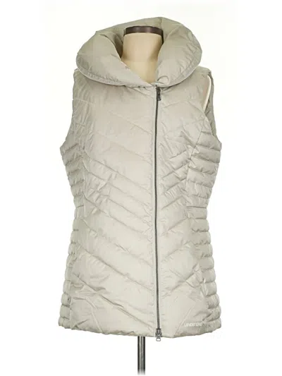 Pre-owned Lands' End Vest In Ivory