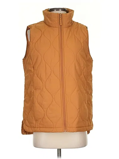 Pre-owned Lands' End Vest In Orange