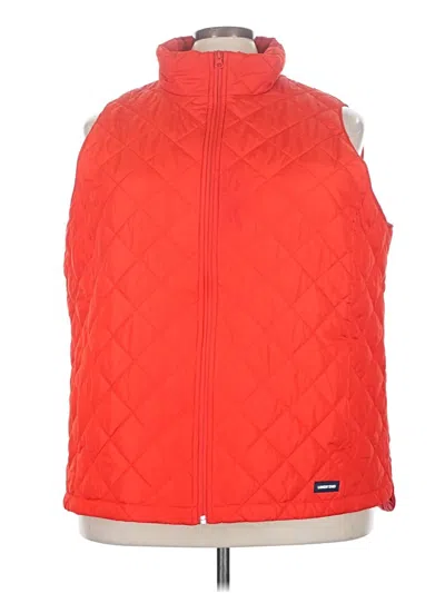 Pre-owned Lands' End Vest In Orange
