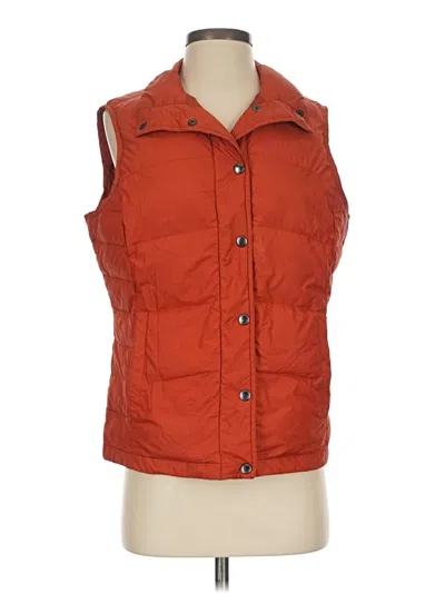 Pre-owned Lands' End Vest In Orange