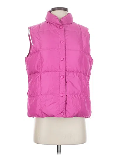 Pre-owned Lands' End Vest In Pink