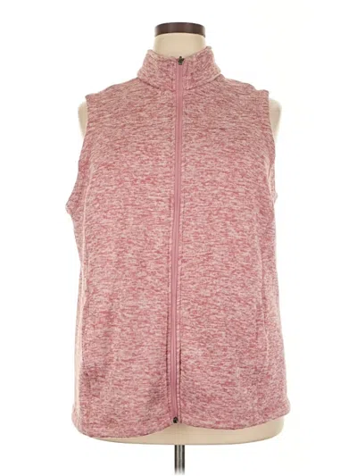 Pre-owned Lands' End Vest In Pink