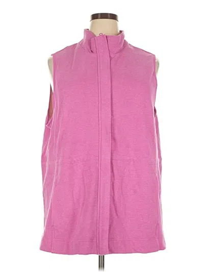 Pre-owned Lands' End Vest In Pink