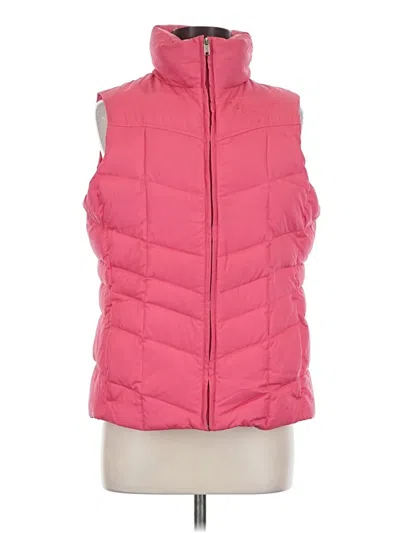 Pre-owned Lands' End Vest In Pink