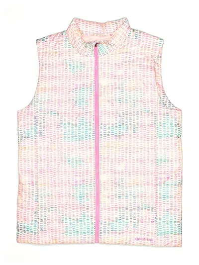 Pre-owned Lands' End Kids'  Vest In Pink