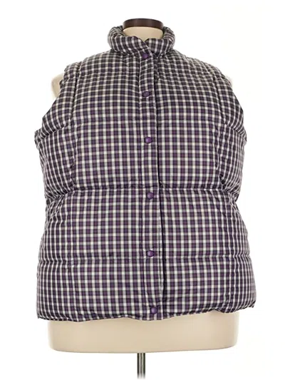 Pre-owned Lands' End Vest In Purple