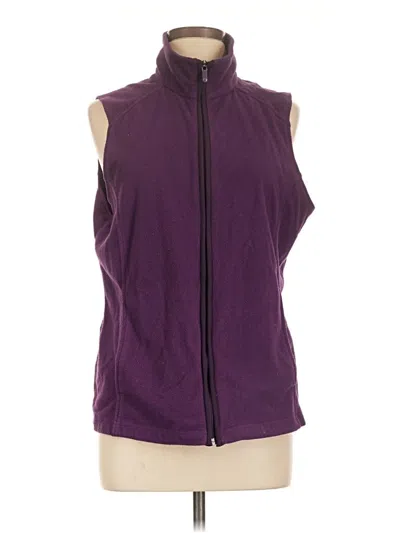 Pre-owned Lands' End Vest In Purple