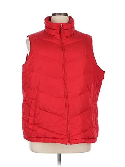 Pre-owned Lands' End Vest In Red