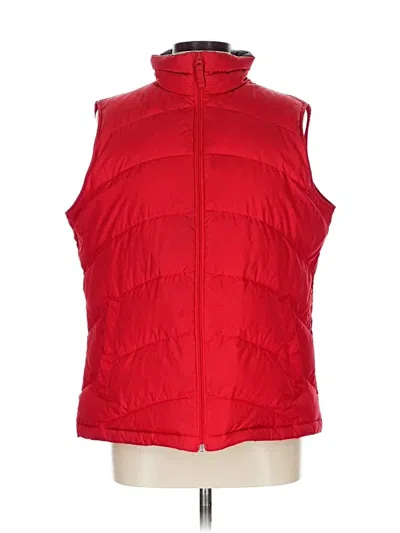 Pre-owned Lands' End Vest In Red