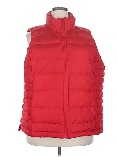 Pre-owned Lands' End Vest In Red