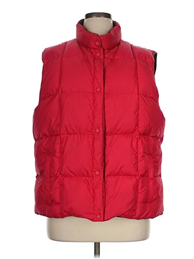 Pre-owned Lands' End Vest In Red