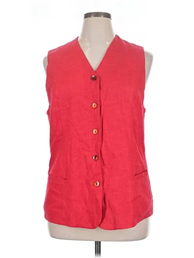Pre-owned Lands' End Vest In Red