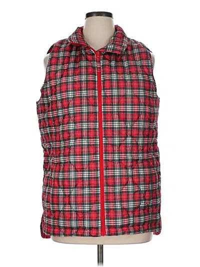 Pre-owned Lands' End Vest In Red