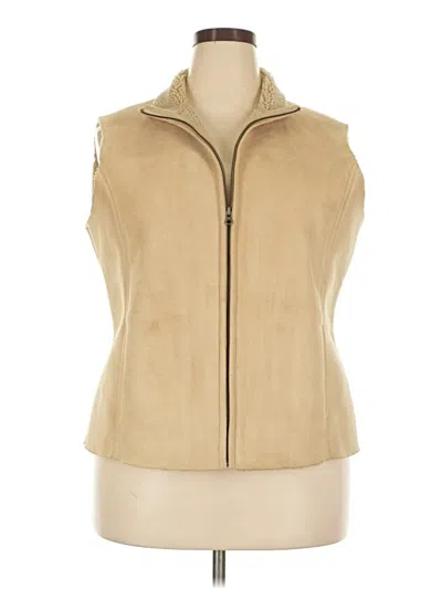 Pre-owned Lands' End Vest In Tan