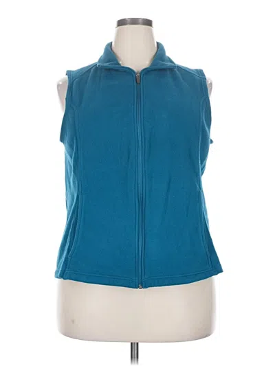 Pre-owned Lands' End Vest In Teal