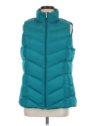 Pre-owned Lands' End Vest In Teal