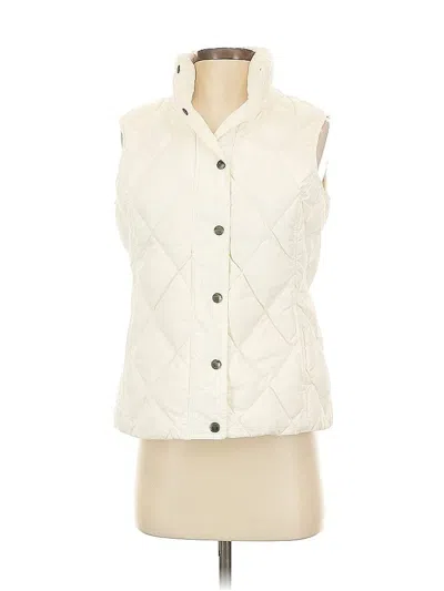 Pre-owned Lands' End Vest In White