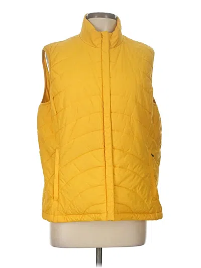 Pre-owned Lands' End Vest In Yellow