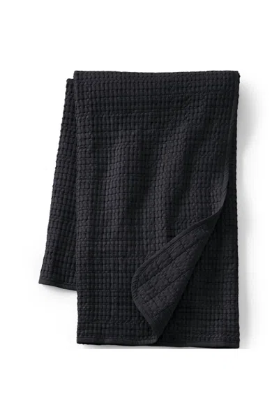 Lands' End Waffle Weave Throw Blanket In Animal Print