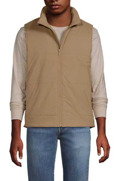 Lands' End Wanderfree Insulated Vest In Toasted Rye