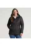 Lands' End Wanderweight Packable Down Long Jacket In Black