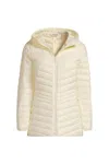 Lands' End Wanderweight Packable Down Long Jacket In Neutral