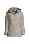 Lands' End Wanderweight Packable Down Long Jacket In Neutral