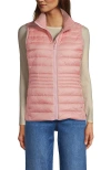 Lands' End Wanderweight Packable Ultralight Down Vest In Antique Blush Shine