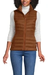 Lands' End Wanderweight Packable Ultralight Down Vest In Brown