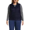 Lands' End Wanderweight Packable Ultralight Down Vest In Deep Sea Navy