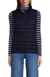 Lands' End Wanderweight Packable Ultralight Down Vest In Deep Sea Navy