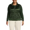 Lands' End Plus Size Wanderweight Packable Down Vest In Estate Green Shine