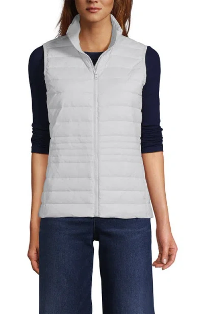Lands' End Wanderweight Packable Ultralight Down Vest In Light Mist