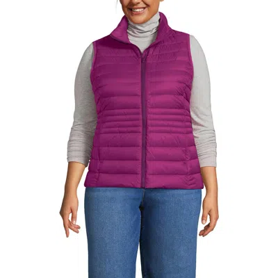 Lands' End Wanderweight Packable Ultralight Down Vest In Purple