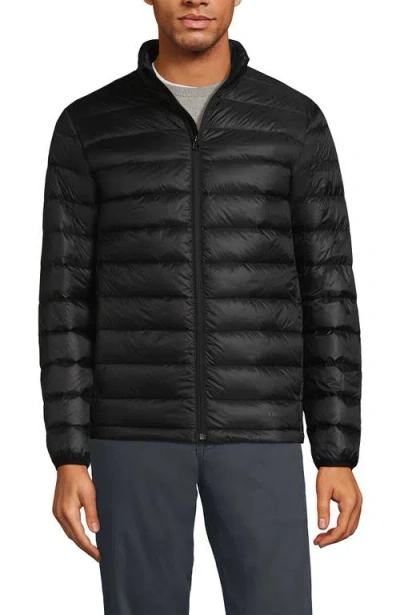 Lands' End Wanderweight Ultralight Packable Down Jacket In Black