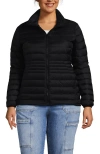 Lands' End Plus Size Wanderweight Ultralight Packable Down Jacket In Black