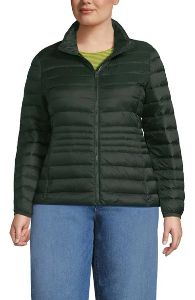 Lands' End Wanderweight Ultralight Packable Down Jacket In Green
